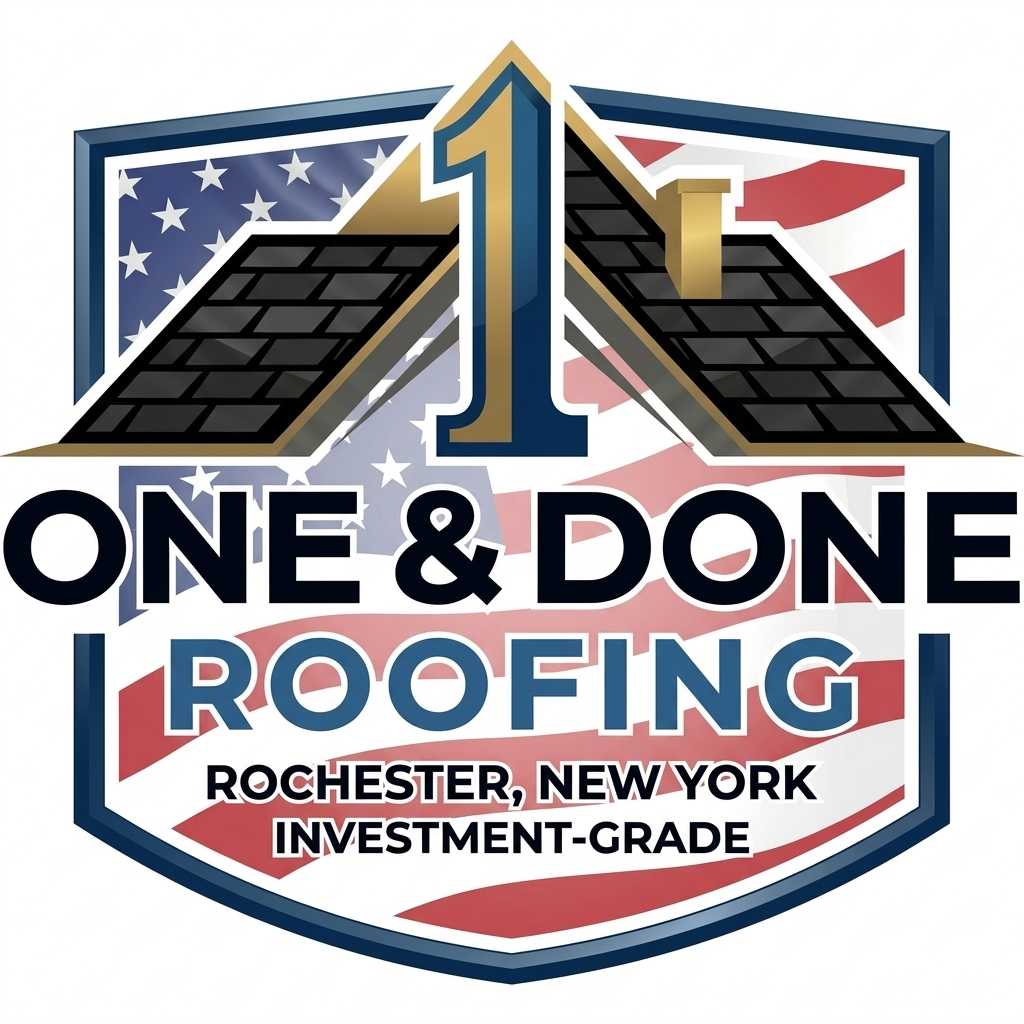 One & Done Roofing logo